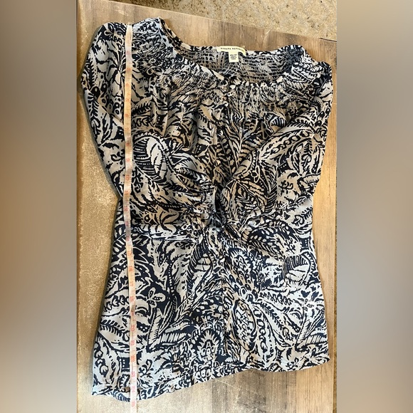 Banana Republic Patterned Scoop Neck Blouse XSmall - Picture 4 of 9